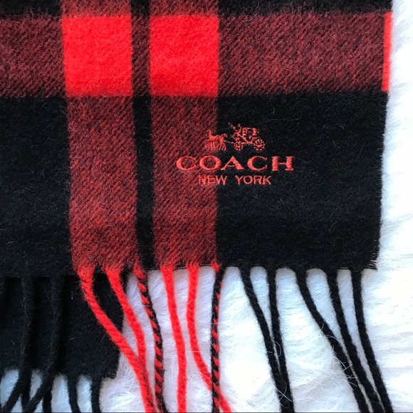 Coach Mount Plaid Scarf - Picture 4 of 7